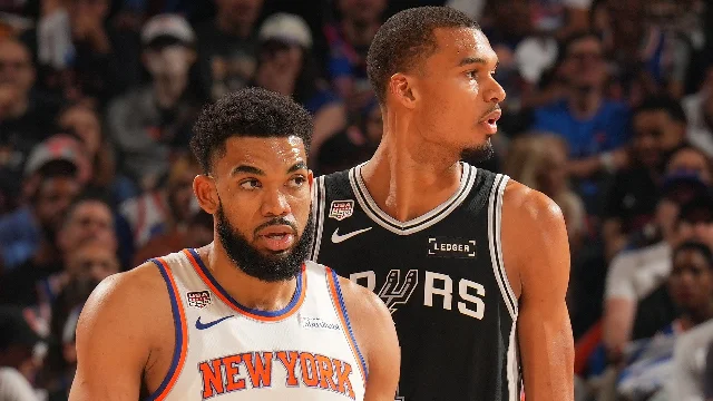 Karl-Anthony Towns and Victor Wembanyama face off in the 2026 NBA Finals at Madison Square Garden.