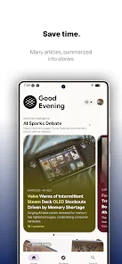 Particle Google Play 页面中的移动端新闻界面