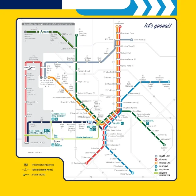 DART fan-zone transit map