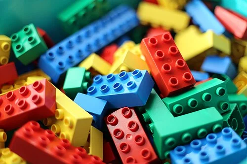 LEGO bricks from an early Duplo set