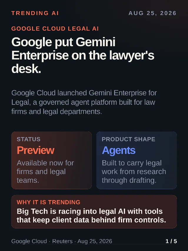 Google put Gemini Enterprise on the lawyer's desk