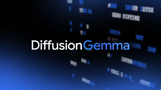 DiffusionGemma 与标准自回归模型的推理速度与质量对比:速度横轴优势明显,但整体质量分低于 Gemma 4 标准版