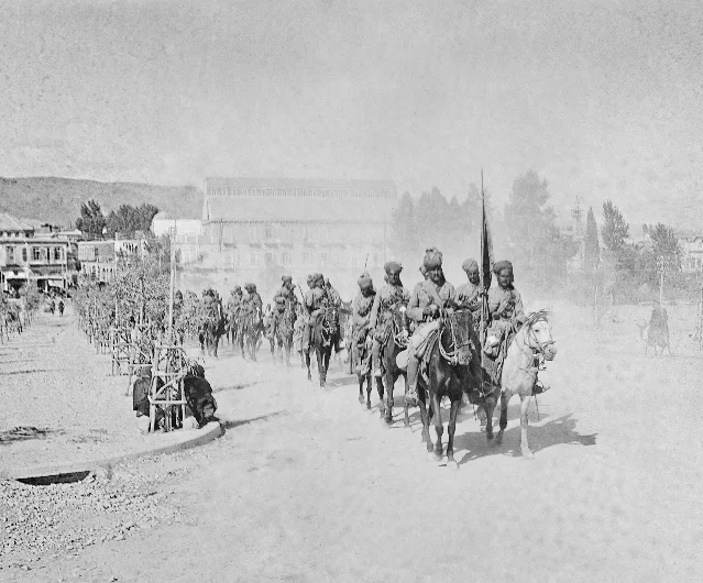 Cavalry in Damascus.