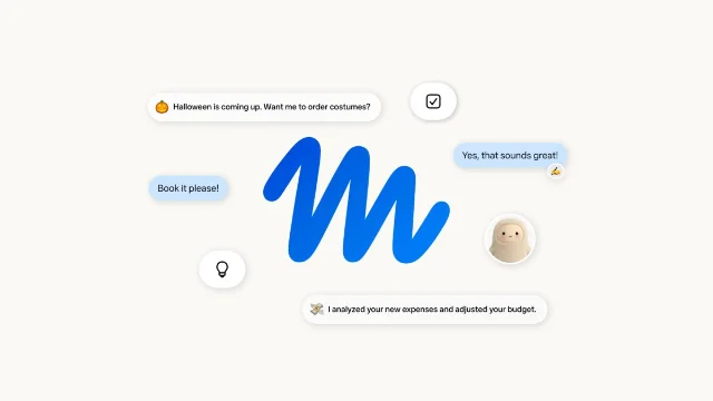 Meta Muse interface displaying conversational suggestions and personal assistance task bubbles
