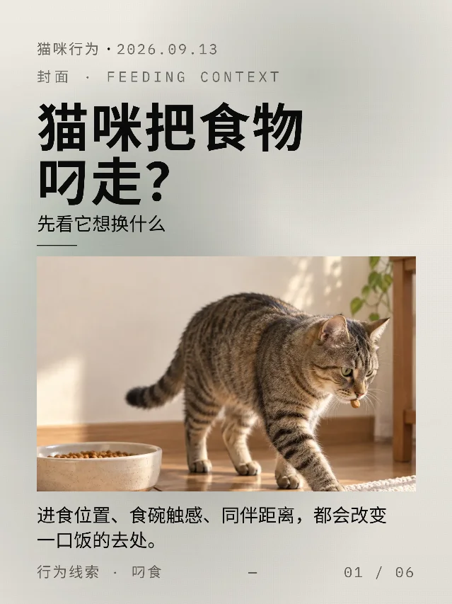 猫咪把食物叼走？