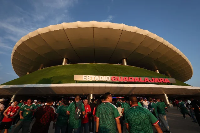 Fans arriving outside Guadalajara Stadium during the tournament.