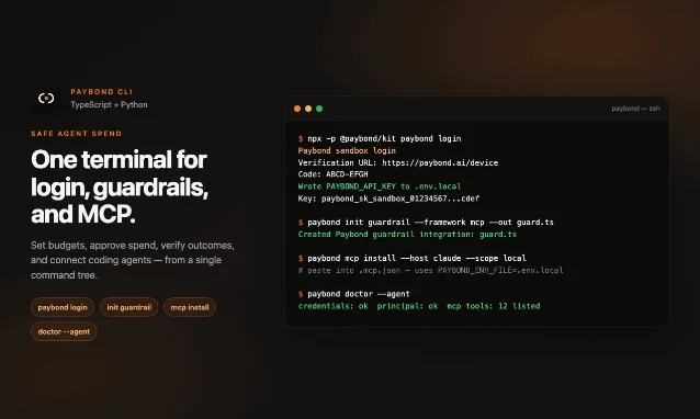Paybond CLI terminal workflow