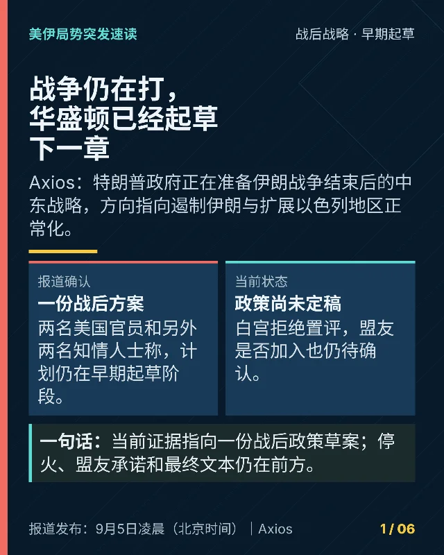 战争仍在打，华盛顿已经起草下一章