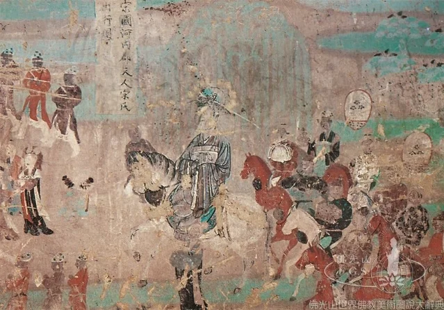 宋国夫人出行图局部