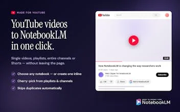 Web Clipper for NotebookLM 界面,一键剪藏网页到 NotebookLM