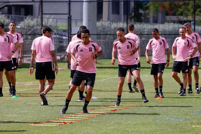 FIFA referees training during the World Cup
