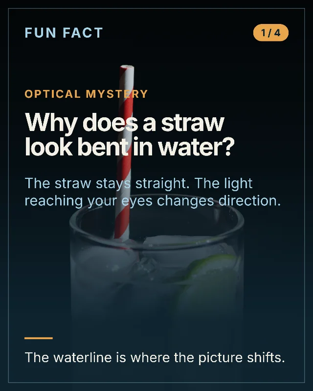 Why a Straw Looks Bent in Water