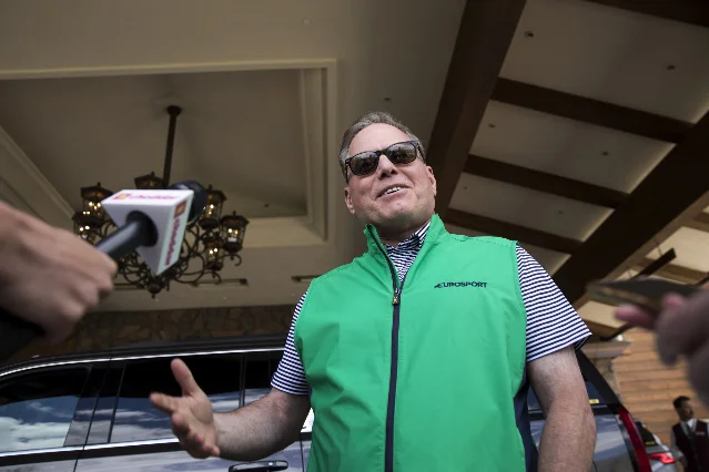 David Zaslav speaks to media following the announcement of the AT&T WarnerMedia–Discovery deal