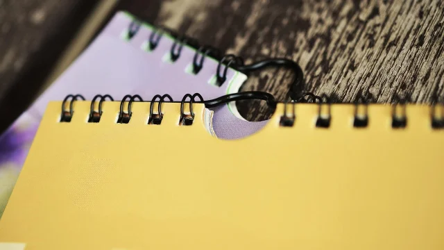 Close-up of a paper calendar