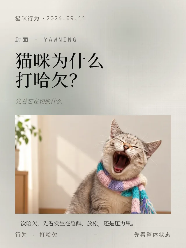 猫咪为什么打哈欠？