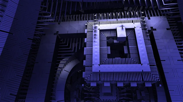 量子计算芯片示意图