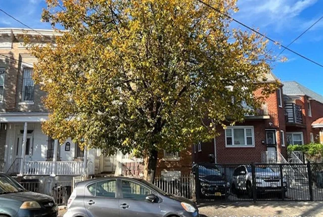 Exterior of 36 Hale Ave duplex, East New York, Brooklyn — active Auction.com REO