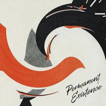 Permanent Existence single artwork — swirling red and black ink illustration on cream ground