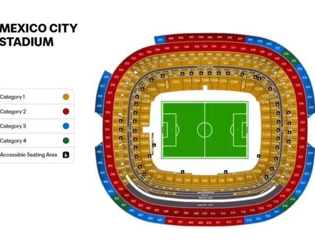 Estadio Azteca seating map – Mexico City 2026 World Cup Opening Match venue