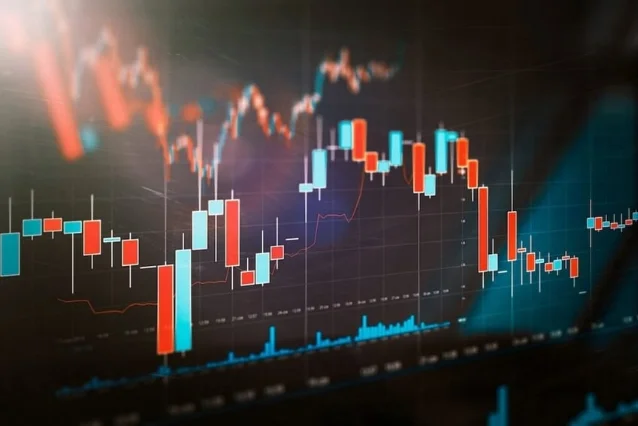 WBD stock price chart showing candlestick patterns with significant downtrend followed by sharp recovery