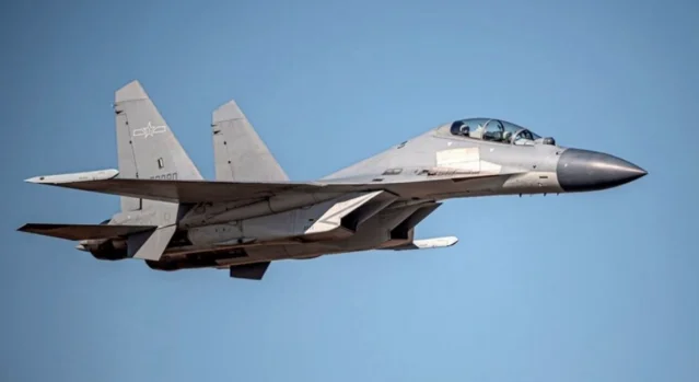 Chinese J-16 fighter jet tracked by Taiwan MND during June 2026 incursions