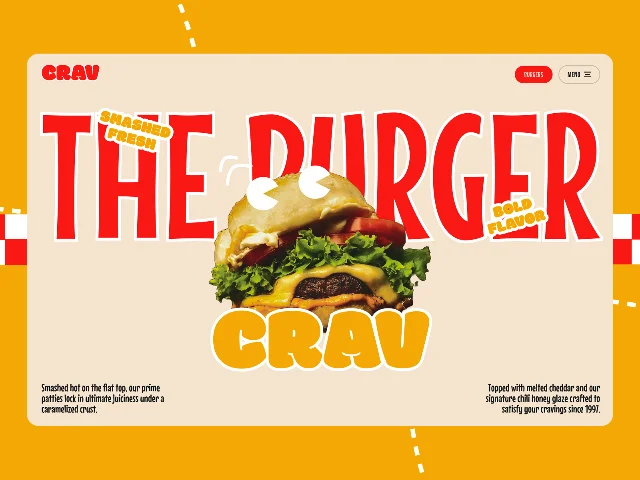 Crav Burgers 品牌站截图