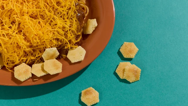 Cincinnati chili three-way with cheese