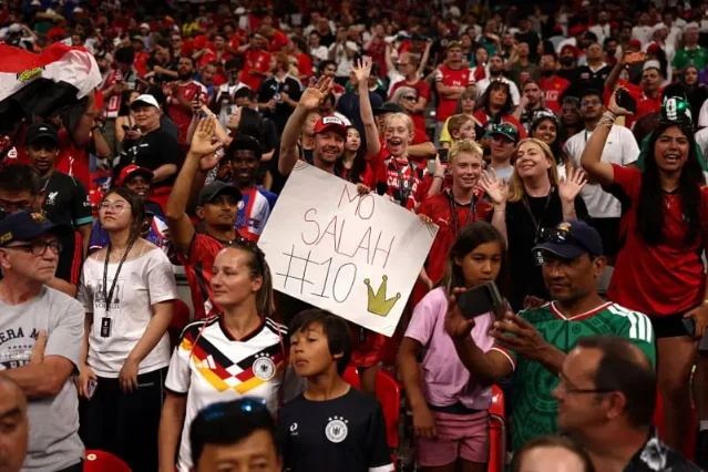 Egypt fans celebrate after the 3-1 win