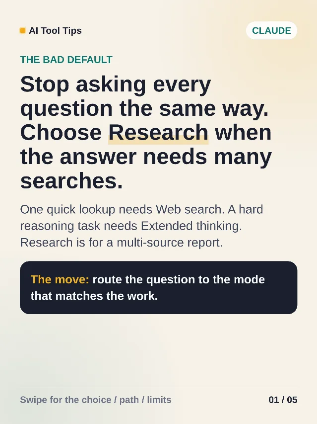 Claude Research: use it when one search is not enough