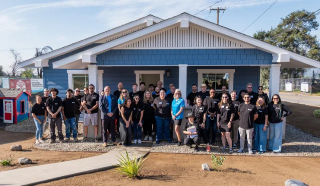 Construction at the Altadena Habitat rebuild