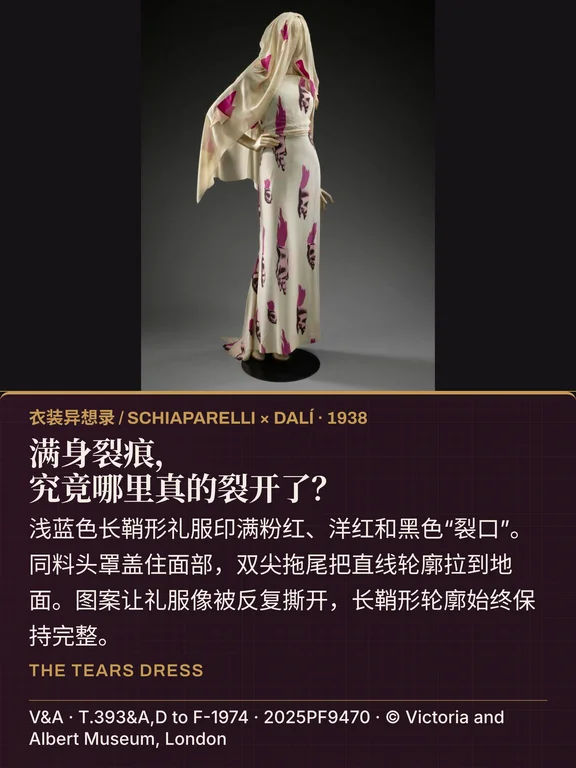 满身裂痕，究竟哪里真的裂开了？｜Schiaparelli × Dalí《眼泪裙》