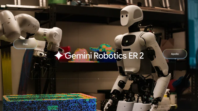 Google DeepMind展示的Gemini Robotics ER 2机器人组合