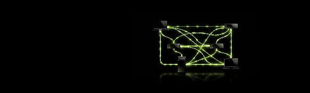 NVIDIA's illustration of several local computers connected to a PAIR routing hub