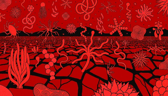 微生物在暖化的大气中漂浮,代表气候变化如何重塑地球微生物世界
