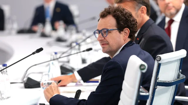 Dario Amodei at G7 working lunch, Évian-les-Bains, June 17, 2026