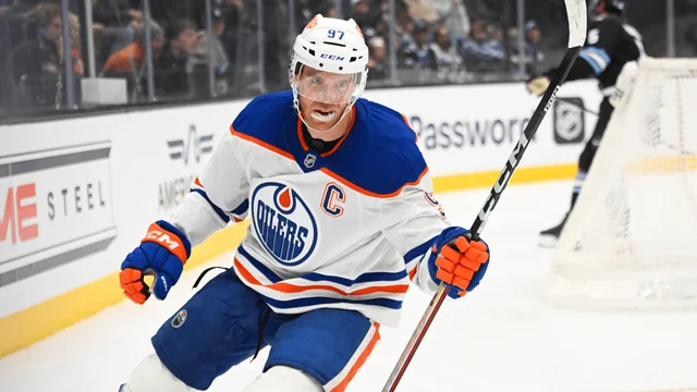 Connor McDavid of the Edmonton Oilers at Utah