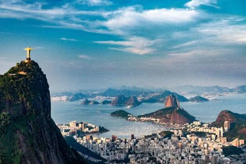 Rio de Janeiro with Christ the Redeemer, Guanabara Bay and Sugarloaf Mountain