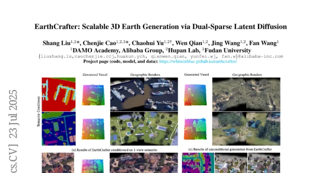 EarthCrafter 地球场景生成效果示例