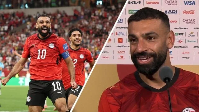 Mohamed Salah after Egypt's World Cup win
