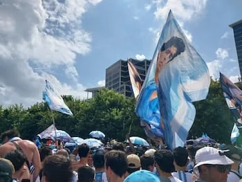 Argentina supporters gathered in Dallas before the Austria match