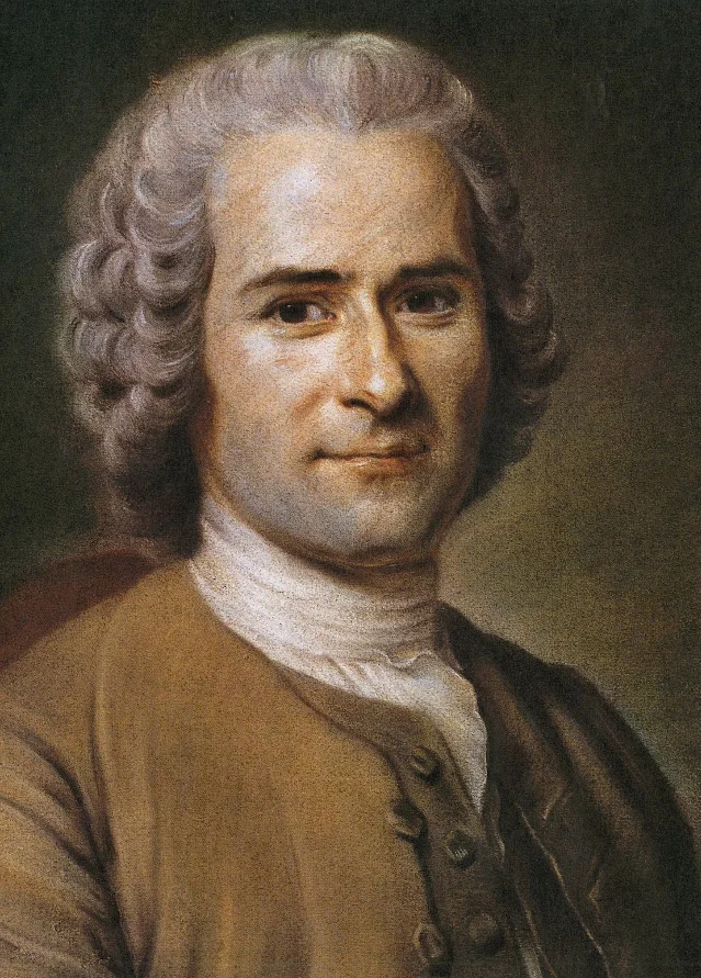 Painted portrait of Jean-Jacques Rousseau