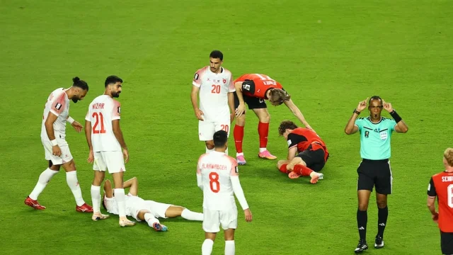 Stefan Posch collision against Jordan