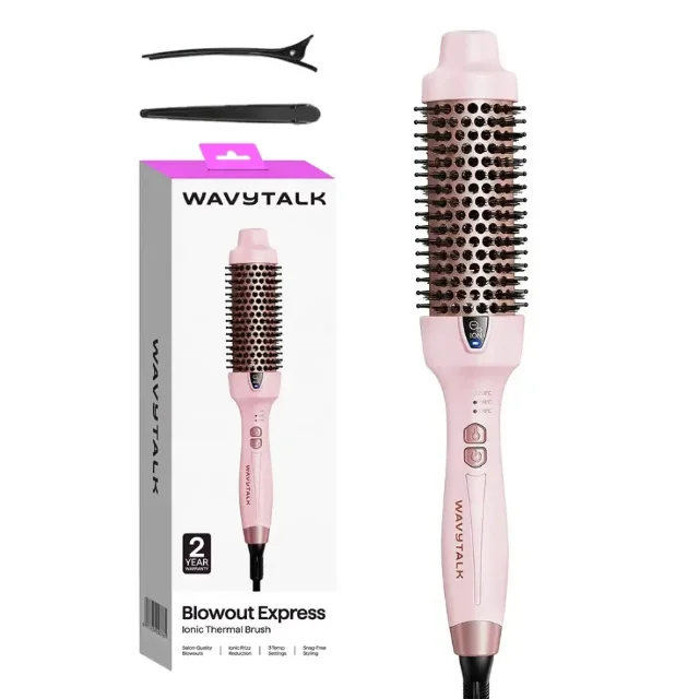 Wavytalk Blowout Boost Ionic Thermal Brush with box and accessories