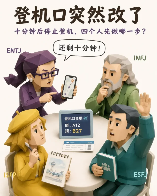登机口突然改了，十分钟后停止登机