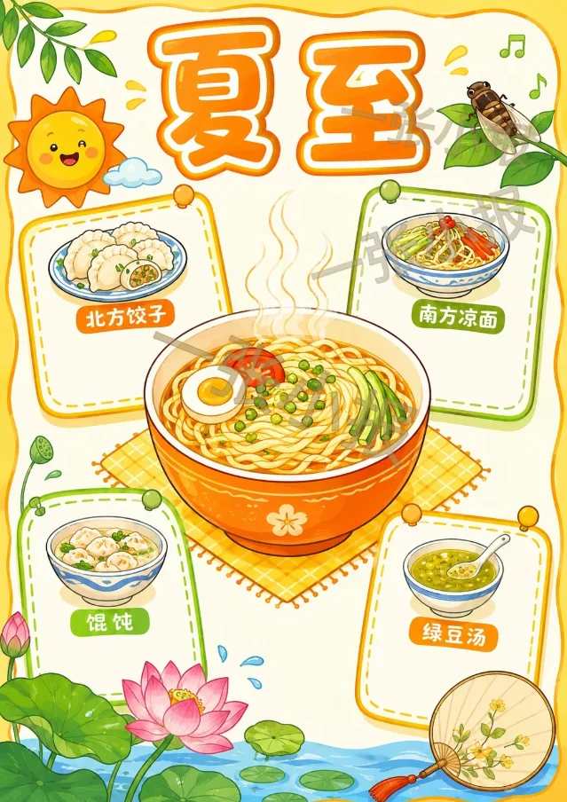 夏至手抄报素材图