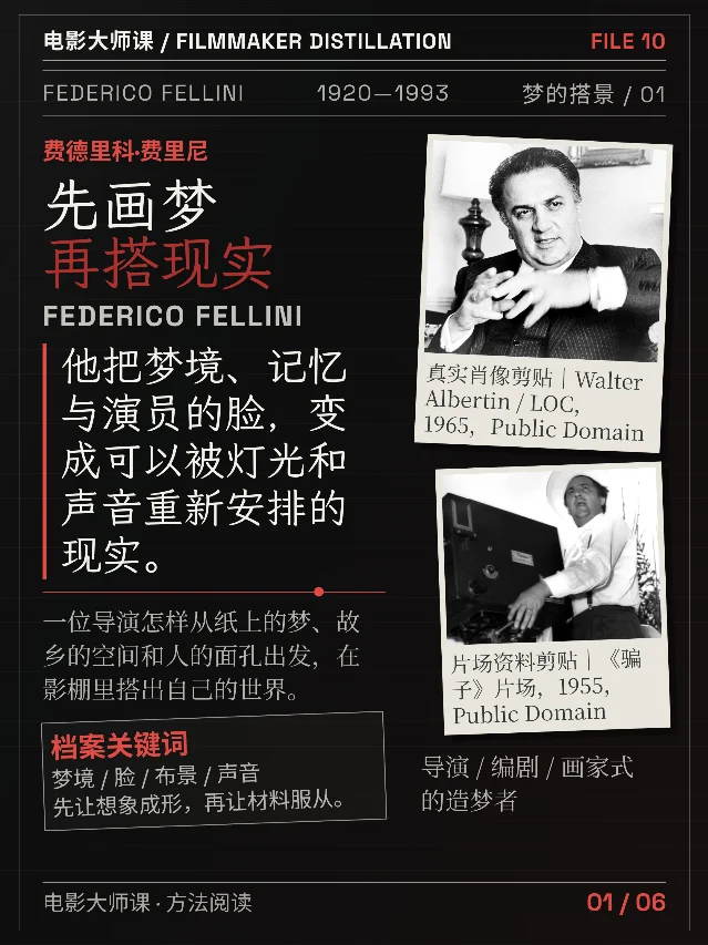 每天了解一个电影大师｜费里尼：先画梦，再搭现实