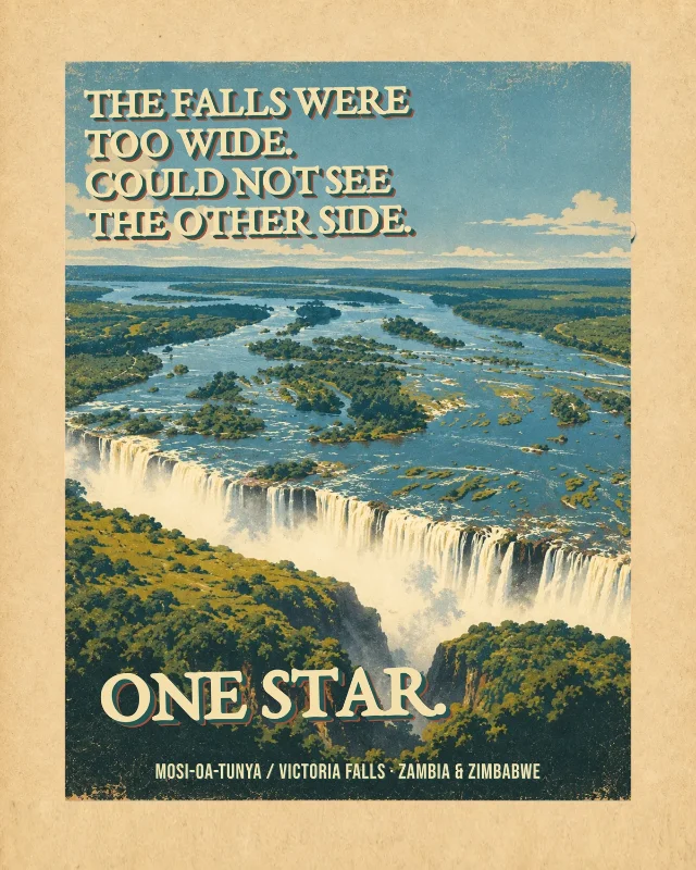 The falls were too wide. One star.