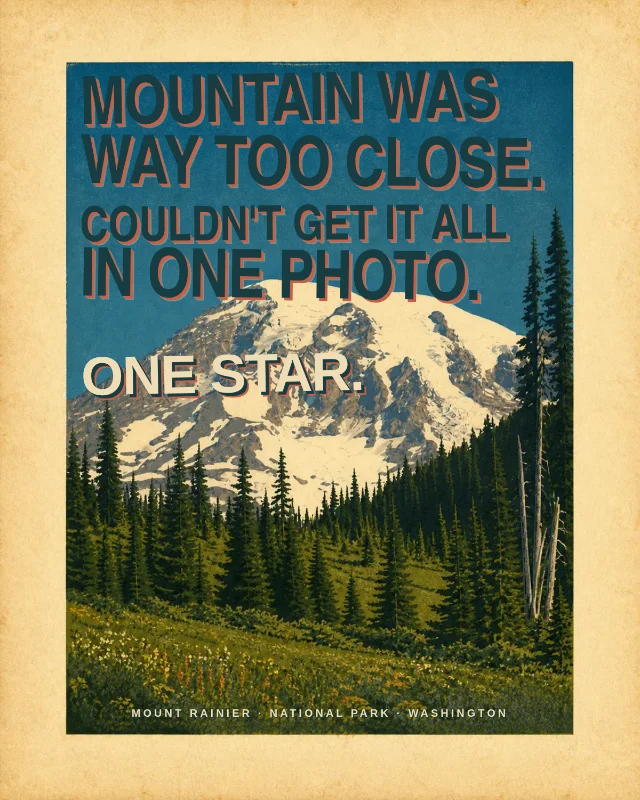 Mountain was way too close. One star.