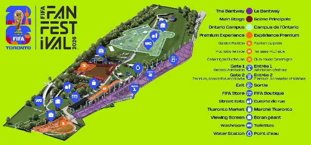 FIFA Fan Festival Toronto venue map