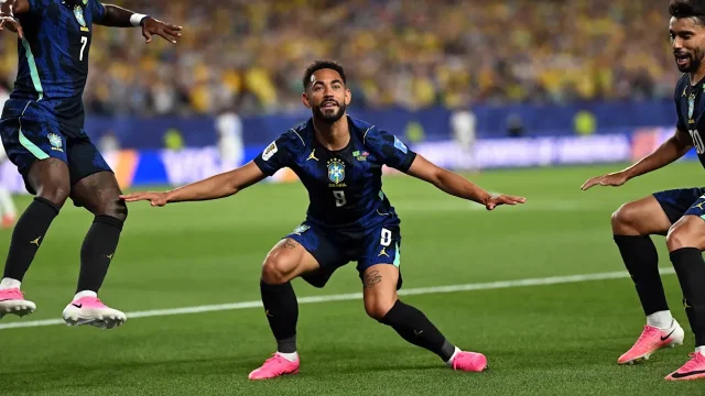 Brazil player during the Haiti match